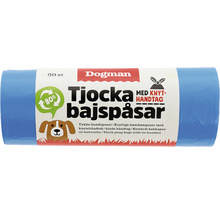 Rulle hundbajspåsar med knytband, 50 stycken, märke Dogman