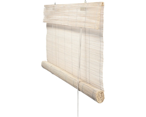 Rullgardin bambu Roll-up vit 60x180cm