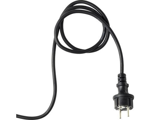 Svart strömkabel med kontakt för elektriska apparater