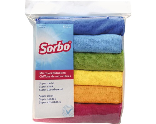 Microfiberduk SORBO 40x40cm blandade färger 6-pack