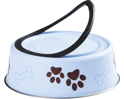 Hundmatskål med ben- och tassavtrycksmönster