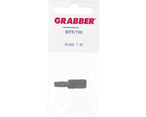 Grabber Bits T20 enstaka bit i förpackning