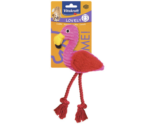 Hundleksak VITAKRAFT Flamingo med pip plysh