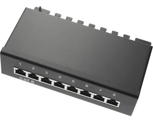 Patchpanel BLEIL CAT6 Mini 8-polig Nätverksfördelare med åtta portar och Cat 6-standard