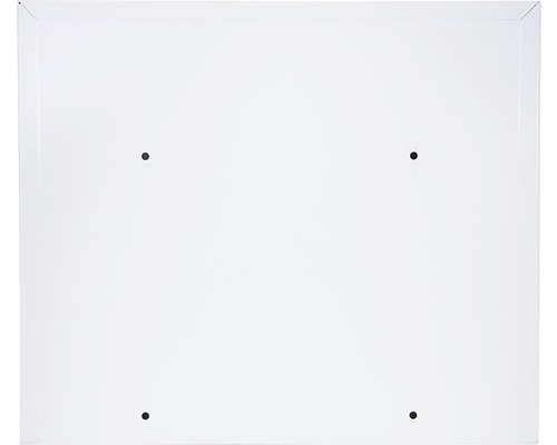 Vit duschvägg med fyra borrhål