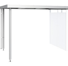Fristående terrassmarkis i aluminium med sidovägg