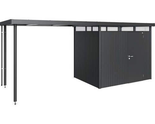 Stålförråd med carport