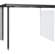 Paviljong med lamellvägg för utomhusbruk
