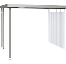 Fristående terrassöverdrag i aluminium med sidovägg