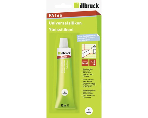Universalsilikon ILLBRUCK FA165 vit 40 ml