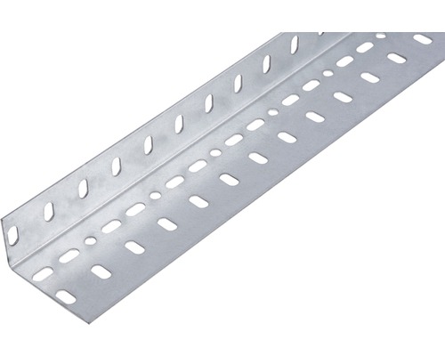 Vinkelprofil ALBERTS Conceptor perforerad förzinkad 60x35x1mm 2m Perforerad monteringsvinkel av metall