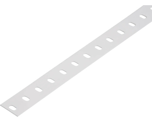 Plattstav ALBERTS Conceptor perforerad vit 35x1mm 1m Perforerad metallremsa