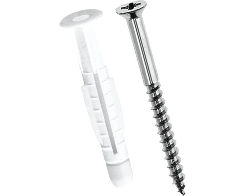 Plugg och skruv i plast