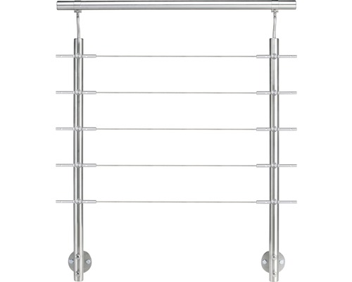 Räcke med rostfria stållinor