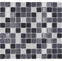 Mosaikplattor av glas och sten för vägg- och golvdesign