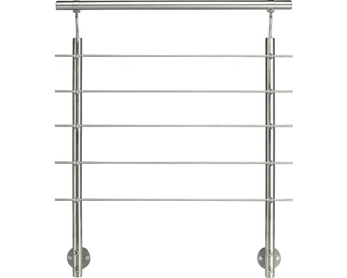 Räcke av rostfritt stål med horisontella fyllningsstänger