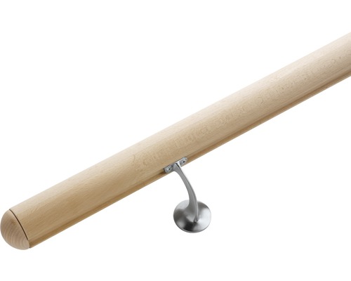 Trähandledare med fäste för trappor