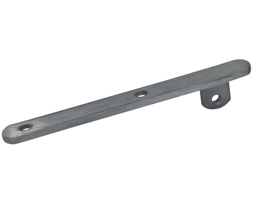 Fönsterbeslag i metall med fästhål