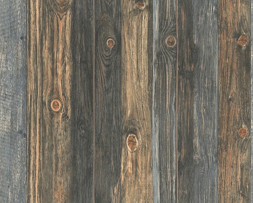 Tapet A.S. CRÉATION Wood'n Stone träbrun 10,05x0,53m 9086-12 Träpaneler med trästruktur för inomhusbruk