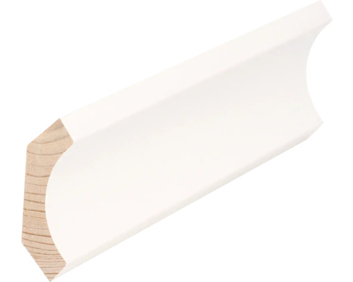 Hålkälslist furu EHL PROLIST 20x69mm antikvit S 0502-Y (OBS! Fallande längder 2,4-4,8m) Trädekorlist med vit beläggning