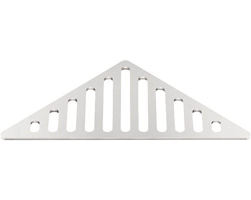 Triangulär hörnhylla med slitsar