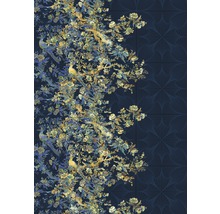 Tapet med blommönster och fågelmotiv