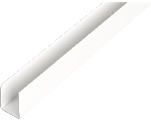 U-profil ALBERTS PVC vit 10x12x10x1 mm 2,6 m U-profil av plast