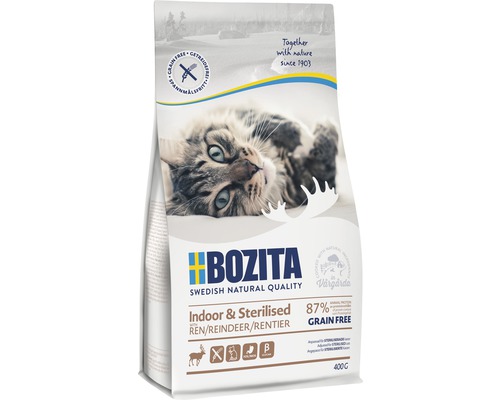 Kattmat BOZITA Indoor & Sterilised Grain free 400g