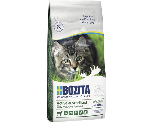 Kattmat BOZITA Active & Sterilised Grain free Lamb 2kg-0