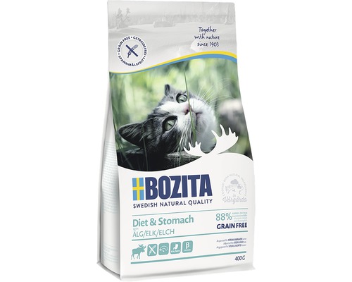 Kattmat BOZITA Sensitive Diet & Stomach Grain free 400g Bozita Diet & Stomach kattfoder med älg, spannmålsfritt, 400 gram