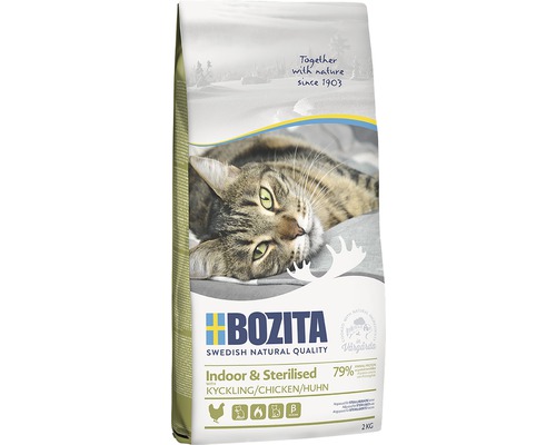 Kattmat BOZITA Indoor&Sterilized kyckling 2kg Bozita Inomhus & Steriliserad kattmat med kyckling, 2 kg