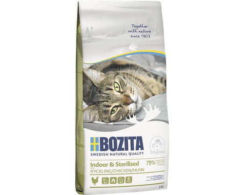 Kattmat BOZITA Indoor&Sterilized kyckling 2kg