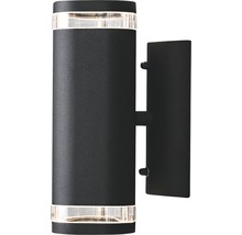Svart yttervägglampa med cylindrisk design