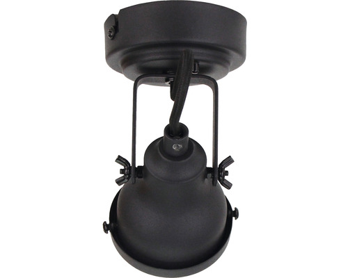 Svart taklampa för montering