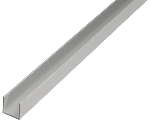 U-profil KAISERTHAL aluminium silver 12x8,6x12x1,3 mm 2 m