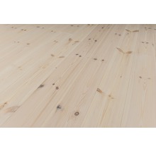 Massivt trägolv DALAFLODA furu Softpine Dolomit vit ekonomi 25x183mm-thumb-0