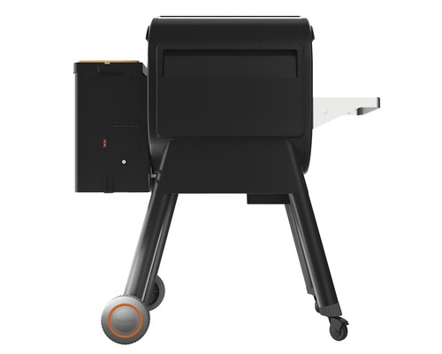 Traeger pelletgrill med sidobord och hjul