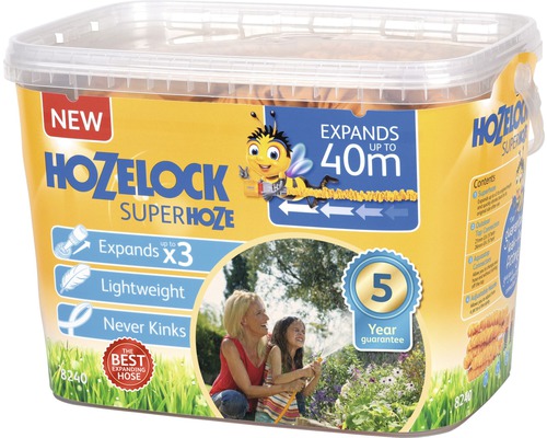 Hozelock Superhoze trädgårdsslang set med 40 meters längd i hink