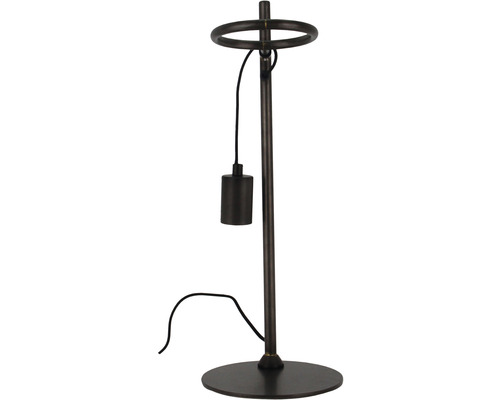 Golvlampa med rund lampskärm och cylindrisk lampkropp