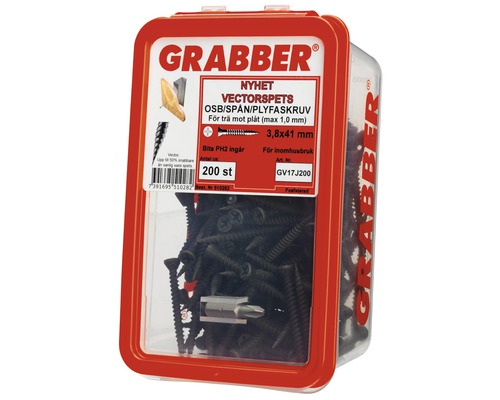 Grabber Vectorspets skruvar 3,8x41 mm i förpackning