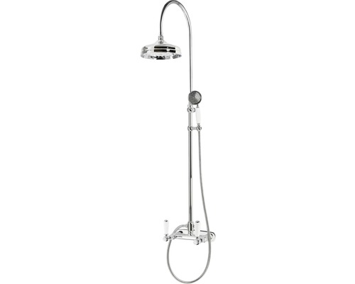 Takdusch DUSCHBYGGARNA Windsor Revival Uni krom metall 1290 mm 150 mm c/c Duschpelare med huvud- och handdusch i metall