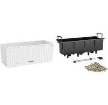 Självvattnande blomlåda LECHUZA Balconera Cottage plast 50x19x19cm vit