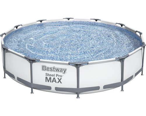 Pool BESTWAY Steel Pro MAX™ Ø366x76cm med patronfilterpump ljusgrå