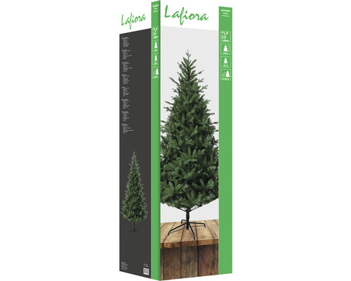 Konstgjord julgran Lafiora på förpackningen