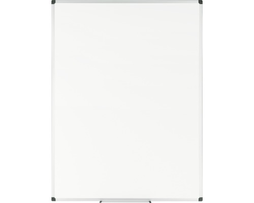Vit whiteboard med silverfärgad ram