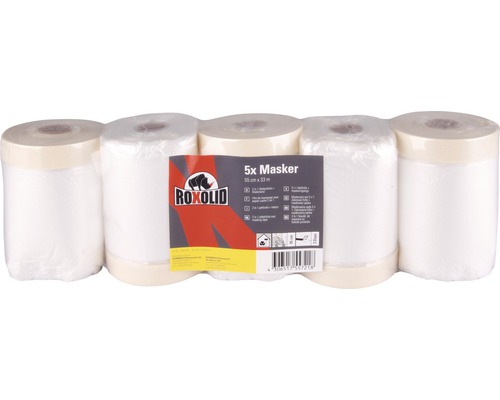 Maskeringstejp ROXOLID standard folie beige 550mm 33m 5-pack