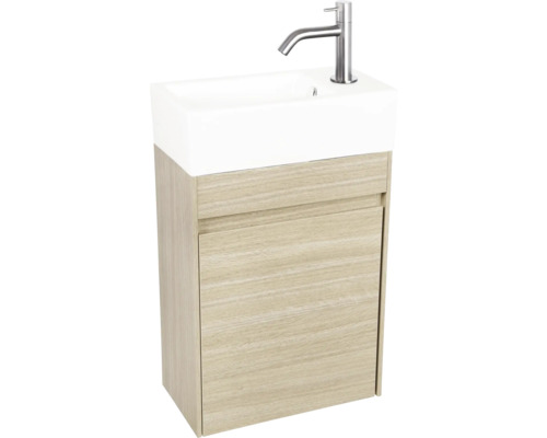 Tvättställsskåp med armatur och en låda