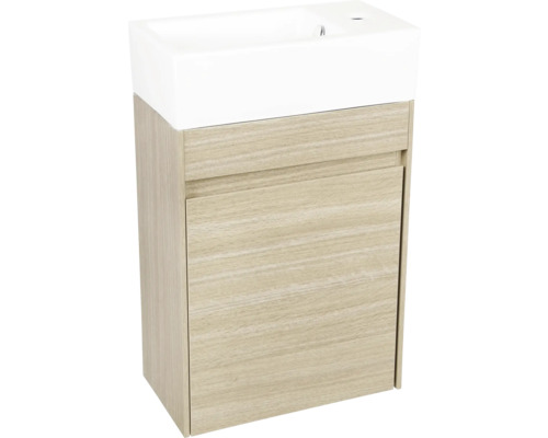 Tvättställsskåp med handfat och dörr