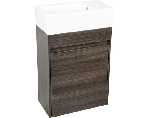 Tvättställsskåp med en dörr och ett tvättställ