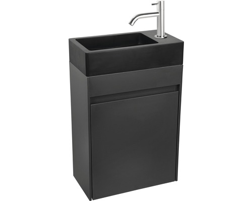 Tvättställ med underskåp och armatur för badrummet